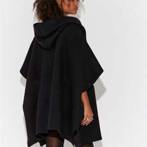 Free People Black “All I Need” Cozy Hooded Duster (NWT)